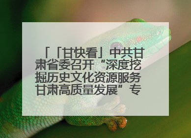「甘快看」中共甘肃省委召开“深度挖掘历史文化资源服务甘肃高质量发展”专题协商座谈会 胡昌升主持并讲话