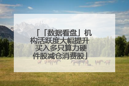 「数据看盘」机构活跃度大幅提升 买入多只算力硬件股减仓消费股