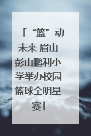 “篮”动未来 眉山彭山鹏利小学举办校园篮球全明星赛