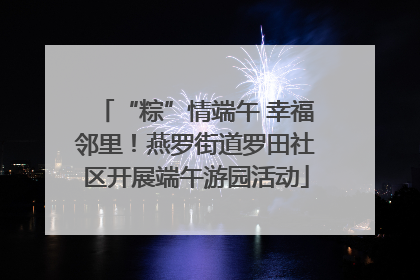 “粽”情端午 幸福邻里！燕罗街道罗田社区开展端午游园活动
