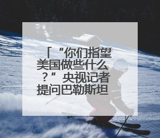 “你们指望美国做些什么？”央视记者提问巴勒斯坦代表