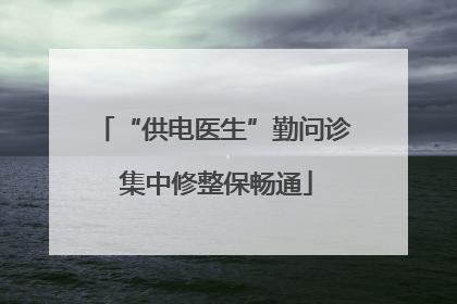 “供电医生”勤问诊 集中修整保畅通
