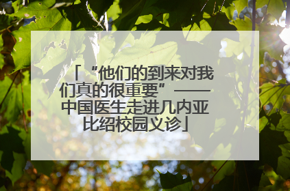 “他们的到来对我们真的很重要”——中国医生走进几内亚比绍校园义诊