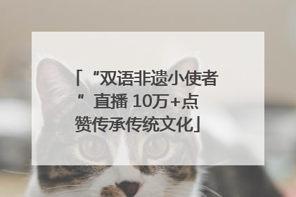 “双语非遗小使者”直播 10万+点赞传承传统文化