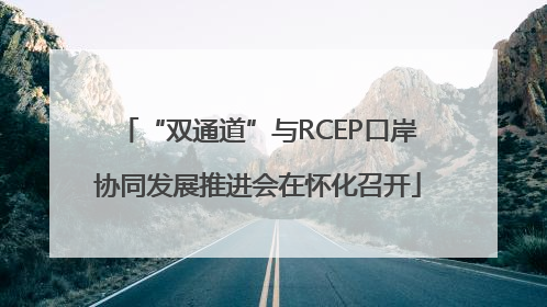 “双通道”与RCEP口岸协同发展推进会在怀化召开