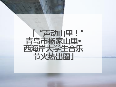 “声动山里！”青岛市杨家山里•西海岸大学生音乐节火热出圈