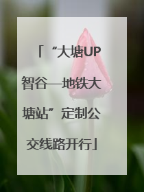 “大塘UP智谷—地铁大塘站”定制公交线路开行