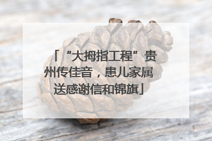 “大拇指工程”贵州传佳音，患儿家属送感谢信和锦旗