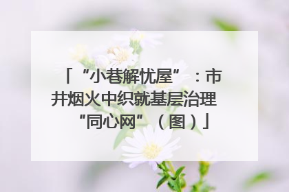 “小巷解忧屋”：市井烟火中织就基层治理“同心网”（图）