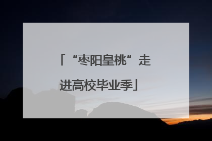 “枣阳皇桃”走进高校毕业季
