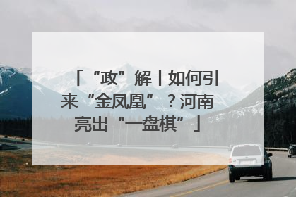 “政”解丨如何引来“金凤凰”？河南亮出“一盘棋”