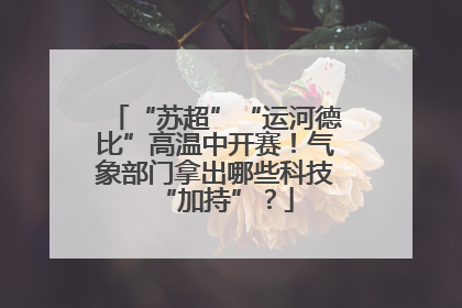 “苏超”“运河德比”高温中开赛！气象部门拿出哪些科技“加持”？