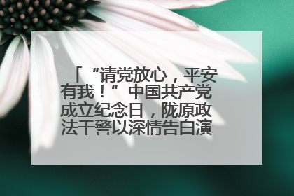 “请党放心，平安有我！”中国共产党成立纪念日，陇原政法干警以深情告白演绎“硬核”浪漫
