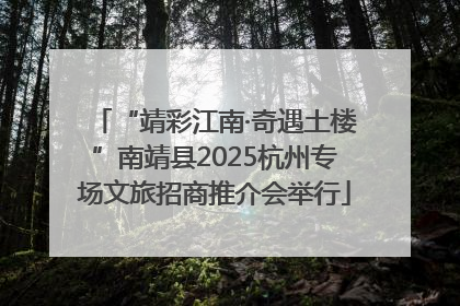 “靖彩江南·奇遇土楼”南靖县2025杭州专场文旅招商推介会举行