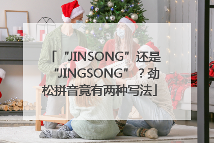“JINSONG”还是“JINGSONG”？劲松拼音竟有两种写法