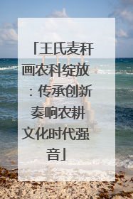 王氏麦秆画农科绽放：传承创新 奏响农耕文化时代强音