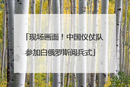 现场画面！中国仪仗队参加白俄罗斯阅兵式
