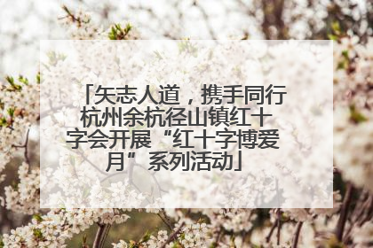 矢志人道，携手同行 杭州余杭径山镇红十字会开展“红十字博爱月”系列活动