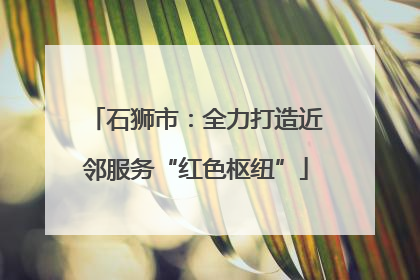 石狮市：全力打造近邻服务“红色枢纽”