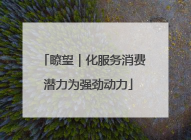 瞭望｜化服务消费潜力为强劲动力