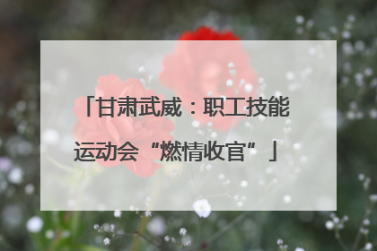 甘肃武威：职工技能运动会“燃情收官”