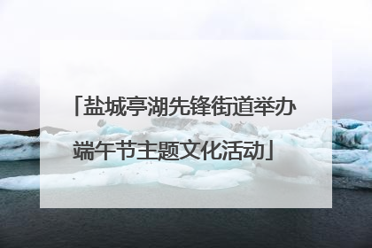 盐城亭湖先锋街道举办端午节主题文化活动