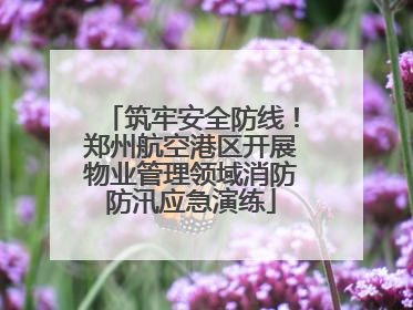 筑牢安全防线！郑州航空港区开展物业管理领域消防防汛应急演练