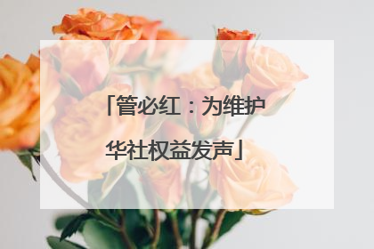 管必红：为维护华社权益发声