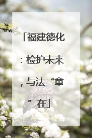 福建德化：检护未来，与法“童”在