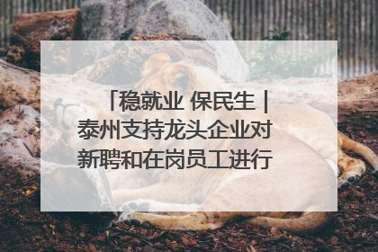 稳就业 保民生｜泰州支持龙头企业对新聘和在岗员工进行实训——到岗就能用 用了就见效
