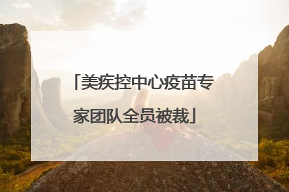 美疾控中心疫苗专家团队全员被裁