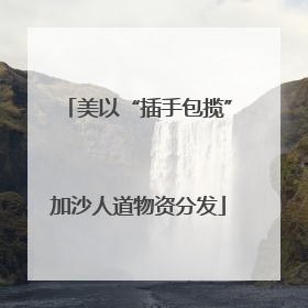 美以“插手包揽”加沙人道物资分发