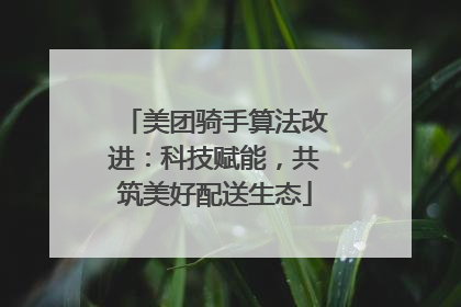 美团骑手算法改进：科技赋能，共筑美好配送生态