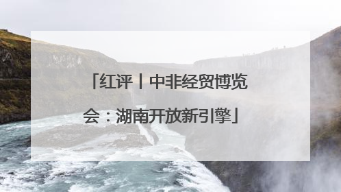 红评丨中非经贸博览会：湖南开放新引擎
