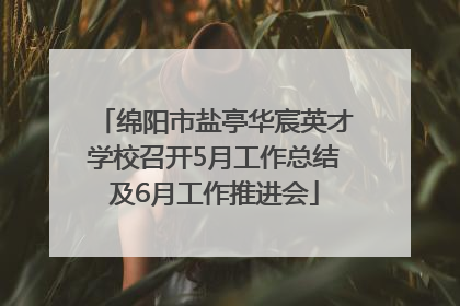 绵阳市盐亭华宸英才学校召开5月工作总结及6月工作推进会