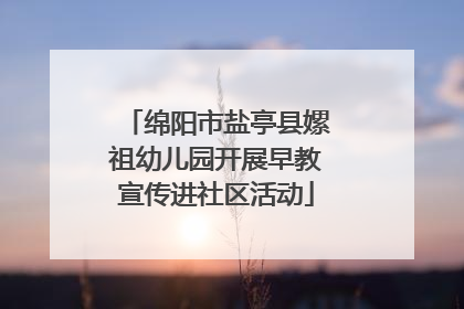 绵阳市盐亭县嫘祖幼儿园开展早教宣传进社区活动