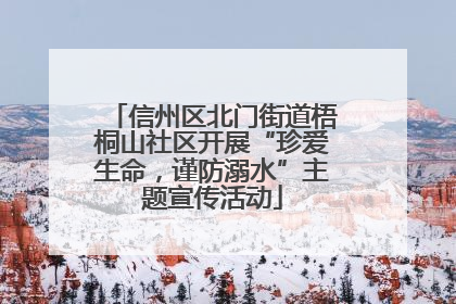 信州区北门街道梧桐山社区开展“珍爱生命，谨防溺水”主题宣传活动