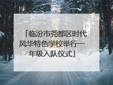 临汾市尧都区时代风华特色学校举行一年级入队仪式