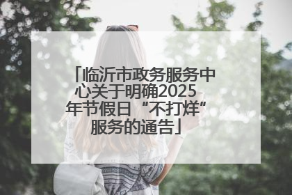 临沂市政务服务中心关于明确2025年节假日“不打烊”服务的通告