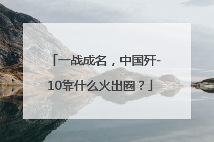一战成名，中国歼-10靠什么火出圈？