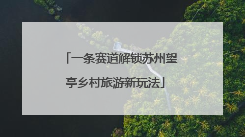 一条赛道解锁苏州望亭乡村旅游新玩法