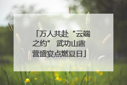 万人共赴“云端之约” 武功山露营盛宴点燃夏日
