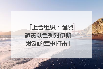 上合组织：强烈谴责以色列对伊朗发动的军事打击