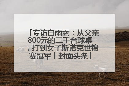 专访白雨露：从父亲800元的二手台球桌，打到女子斯诺克世锦赛冠军丨封面头条
