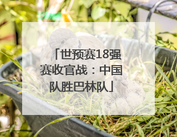 世预赛18强赛收官战：中国队胜巴林队