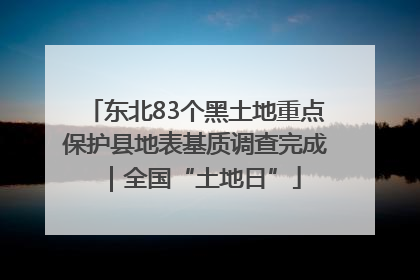 东北83个黑土地重点保护县地表基质调查完成｜全国“土地日”