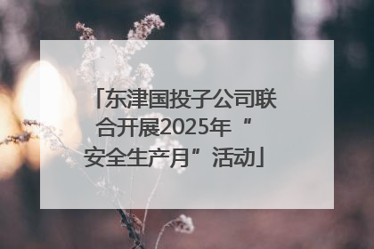 东津国投子公司联合开展2025年“安全生产月”活动