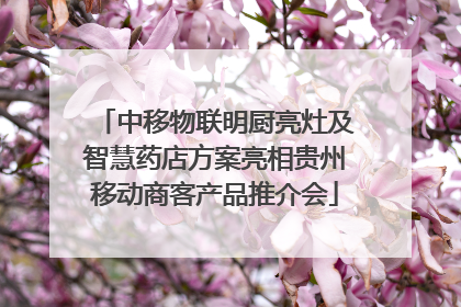 中移物联明厨亮灶及智慧药店方案亮相贵州移动商客产品推介会