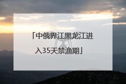中俄界江黑龙江进入35天禁渔期