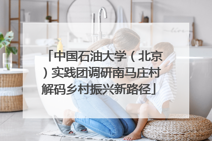 中国石油大学（北京）实践团调研南马庄村解码乡村振兴新路径